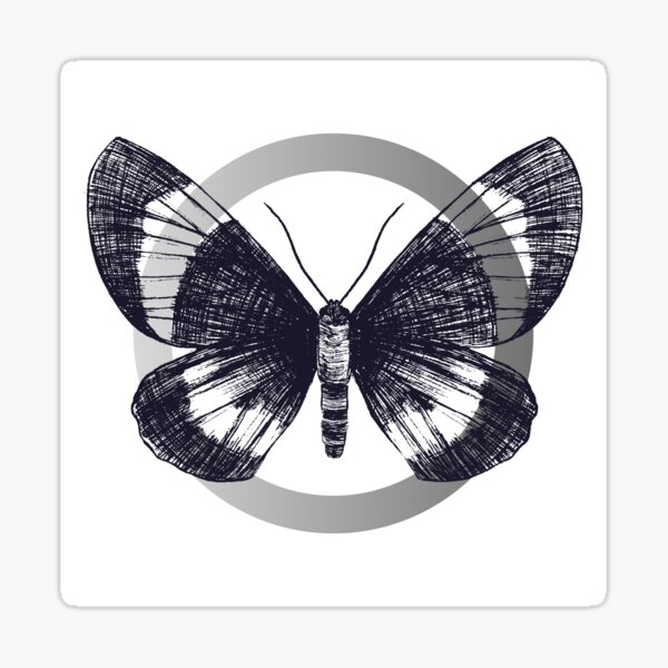 Item preview, Colour Fusion Butterfly "Black Grey White" designed and sold by ProfusionPro.