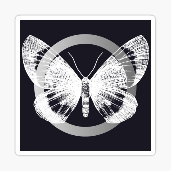 Item preview, Colour Fusion Butterfly "White Grey Black" designed and sold by ProfusionPro.