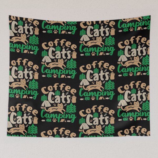 Item preview, Coffee Cats And Camping | Caffeine My Cat And Campgrounds designed and sold by GravitiTees.