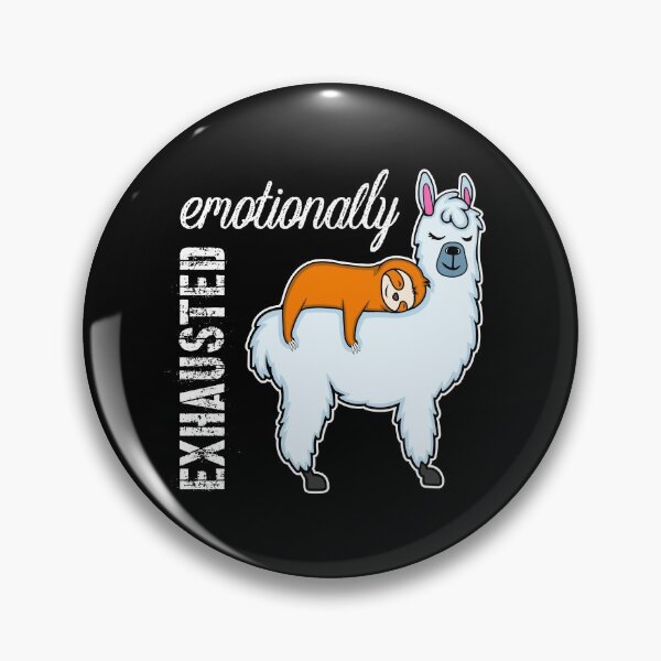 Item preview, Emotionally Exhausted - Tired - Worn Out - Sloth resting on Llama designed and sold by CreatedForYou.