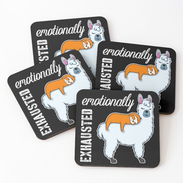 Item preview, Emotionally Exhausted - Tired - Worn Out - Sloth resting on Llama designed and sold by CreatedForYou.