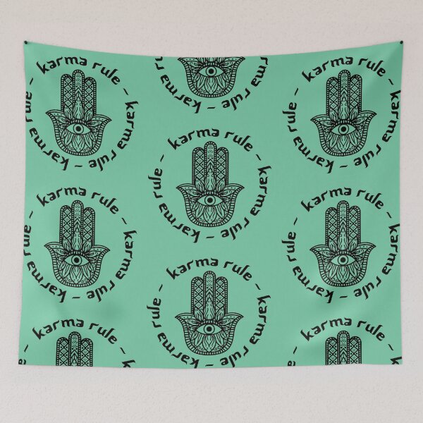 Item preview, Karma Rule - Hamsa Protection Symbol - Mint Green designed and sold by NoMatterLab.