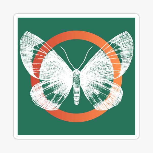 Item preview, Colour Fusion Butterfly "White Orange Green" designed and sold by ProfusionPro.
