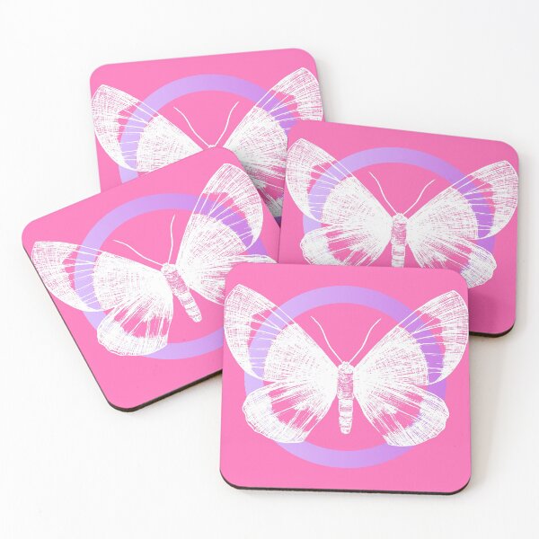 Artikelvorschau, Farbfusionsschmetterling "White Purple Pink" entworfen und verkauft von ProfusionPro.
