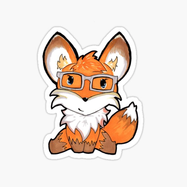 Geeky Fox Sticker