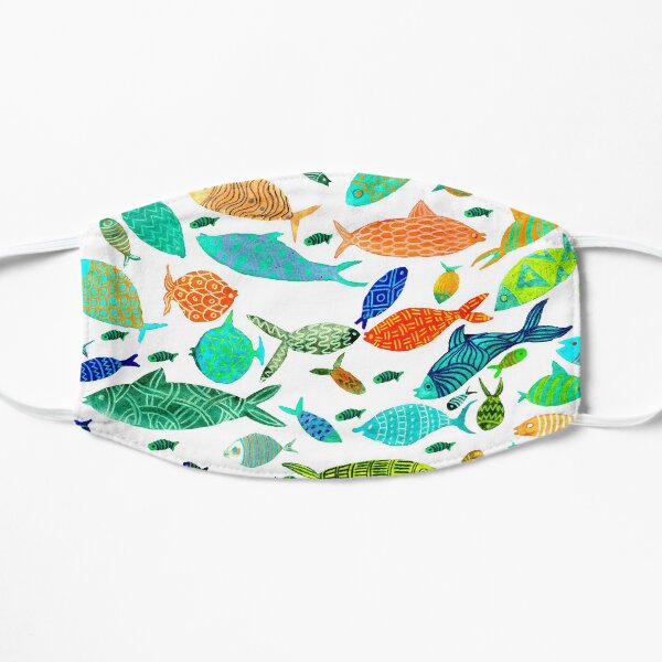 Lots of goldfish Flat Mask