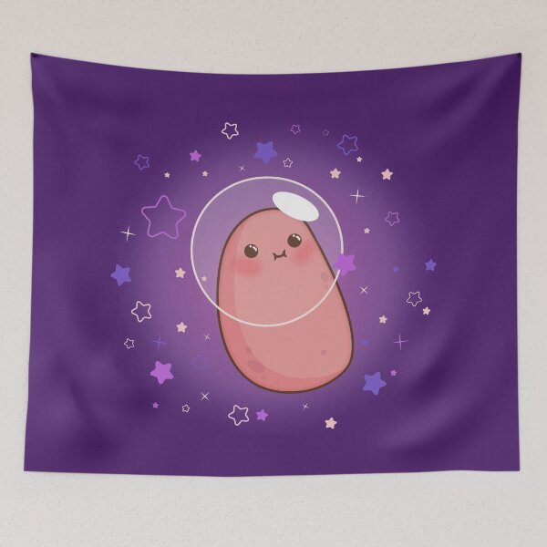 Item preview, Kawaii Potato Cute Stargazing Anime - Funny Astronaut designed and sold by Irene Koh.