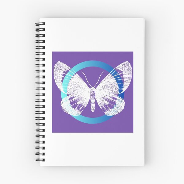 Artikelvorschau, Farbfusion Schmetterling "Weiß Blau Lila" entworfen und verkauft von ProfusionPro.