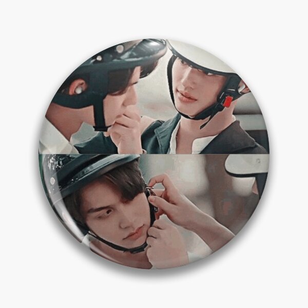 Item preview, Tine putting helmet on Sarawat - 2gether super cute designed and sold by fandom  crazy.
