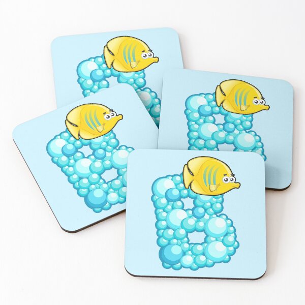 Item preview, Letter B Fishy Bubbly Alphabet designed and sold by PosterpartyCo.