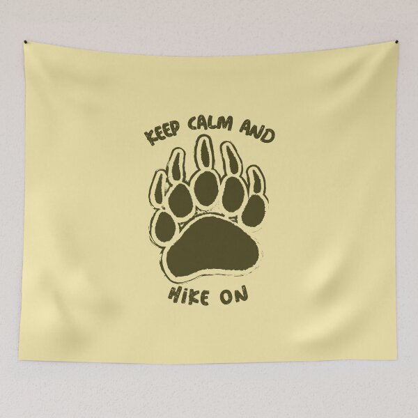 Item preview, Bear footprint thru-hiking design. Keep calm and hike on. designed and sold by NobelFashion.