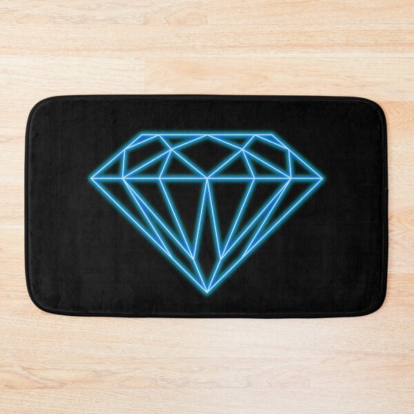 Item preview, Neon Geometric Diamond Gem In Blue designed and sold by Fotografille.