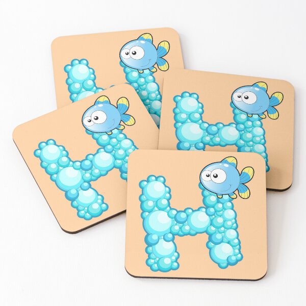 Item preview, Letter H Fishy Bubbly Alphabet designed and sold by PosterpartyCo.