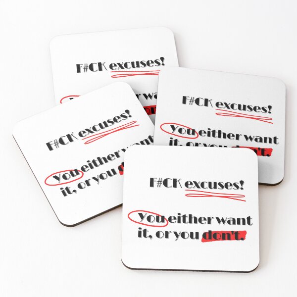 Item preview, F#ck excuses - logo designed and sold by GRKiT.