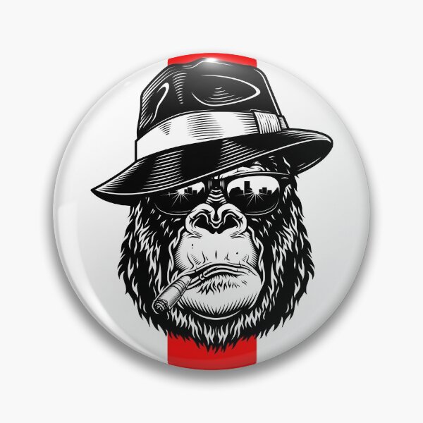 Item preview, Bad gangster monkey in sunglasses, with cigars designed and sold by OneLine24.