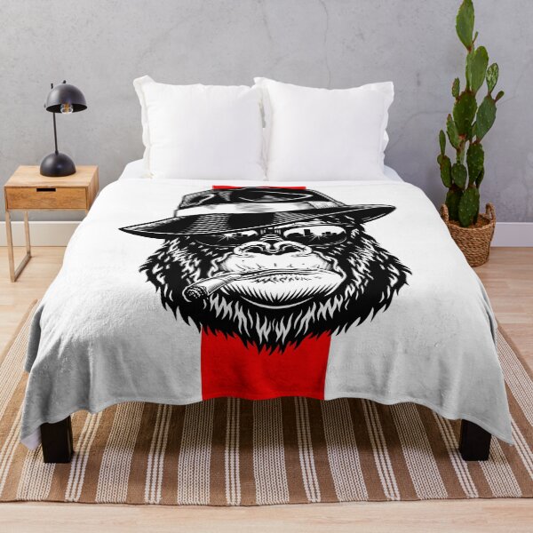 Item preview, Bad gangster monkey in sunglasses, with cigars designed and sold by OneLine24.