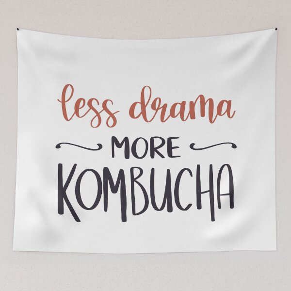 Item preview, Less Drama More Kombucha designed and sold by VerboShop.