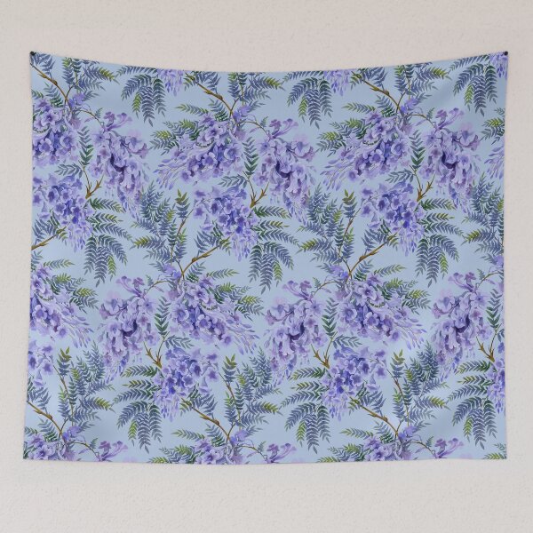Item preview, Jacaranda tree with flowers and leaves. Seamless pattern designed and sold by fairytaleprints.