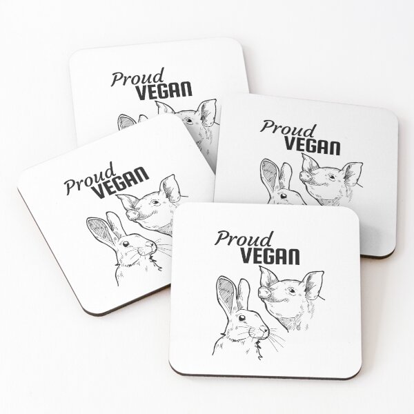 Item preview, Proud vegan T-shirt design with a pig and a bunny designed and sold by Purr95.