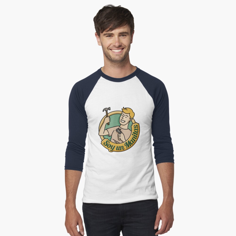 Vista previa del artículo con la obra «Camiseta ¾ estilo béisbol», diseñado y vendido por Sintes.