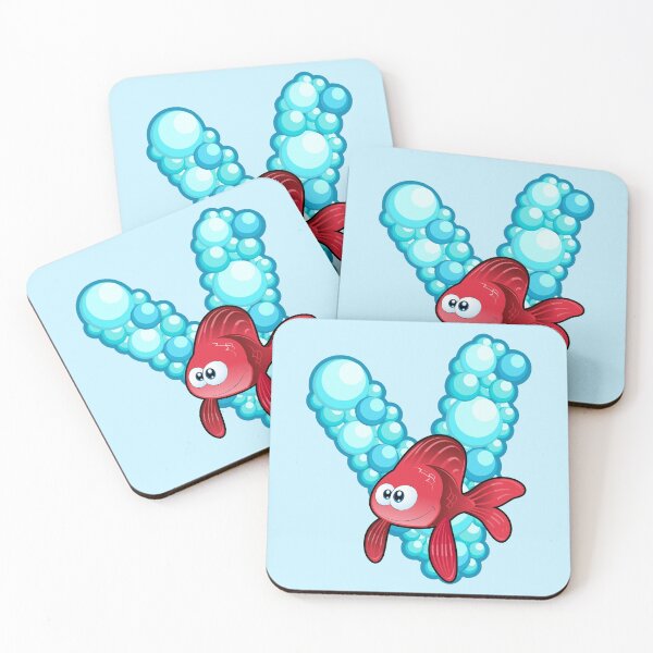 Item preview, Letter V Fishy Bubbly Alphabet designed and sold by PosterpartyCo.