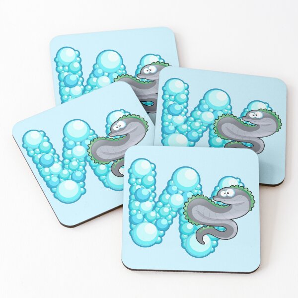 Item preview, Letter W Fishy Bubbly Alphabet designed and sold by PosterpartyCo.