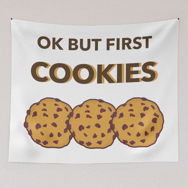 Item preview, OK but first cookies | Cookie Lover | cookies | cookie gifts designed and sold by Lindsay Marie Patterns.