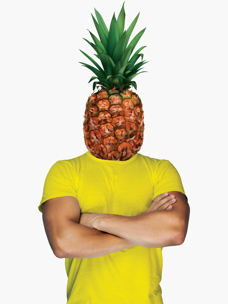 "Pineapple Head " Sticker for Sale by pineappledizajn Redbubble