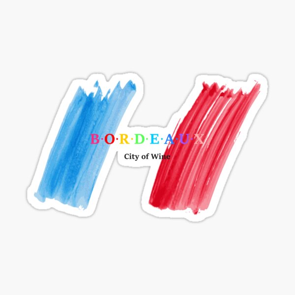 Aperçu de l'œuvre Bordeaux, France (version drapeau) créée et vendue par Koolstudio.