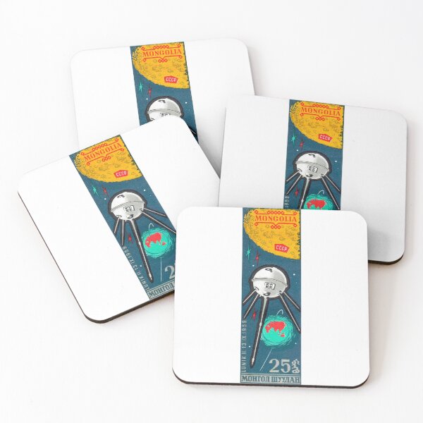 Item preview, Vintage 1963 Mongolia Luna 2 postage stamp designed and sold by NVDesigns.