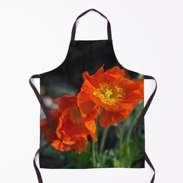 Item preview, Bold Crushed Silk - Vermilion Red Poppies Glowing in a Shady Garden designed and sold by Georgia Mizuleva.
