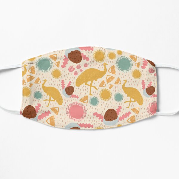 Emu Floral yellow Flat Mask
