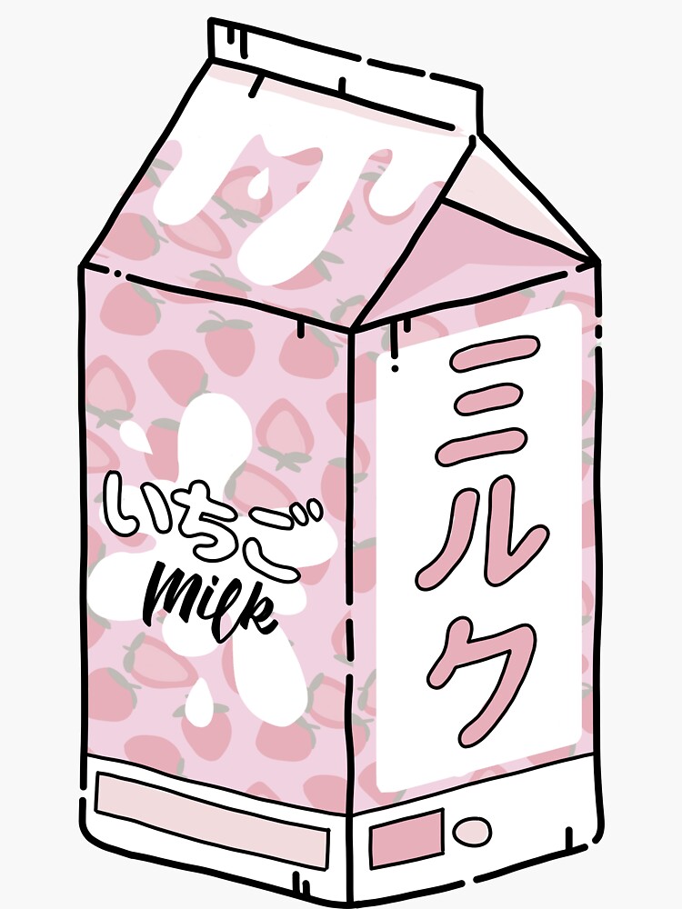 Strawberry Milk Sticker Pack Sticker for Sale by prismapansy