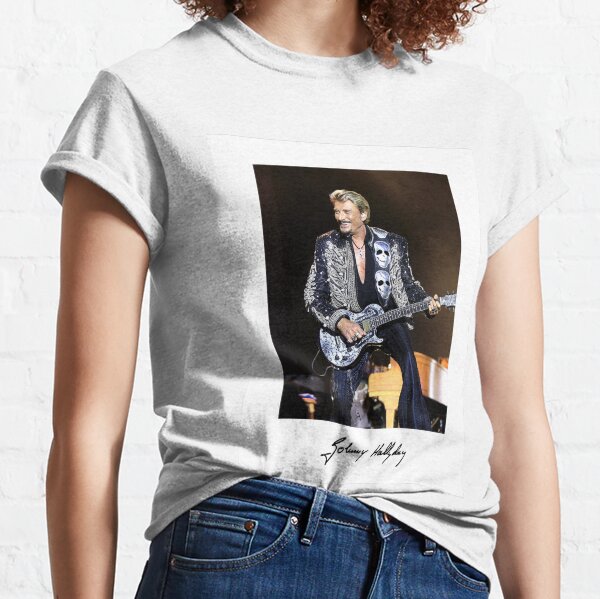 Johnny Hallyday - Portrait couleur T-shirt classique