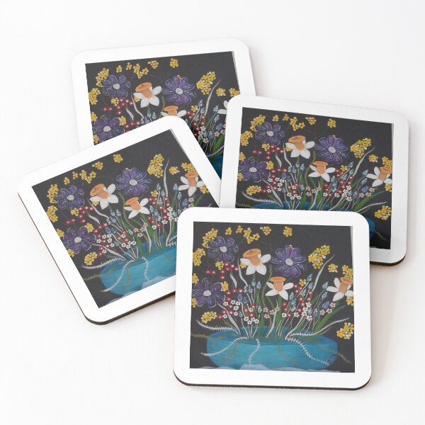 Item preview, Spring Flowers in blue bowl designed and sold by HeArtKey21.