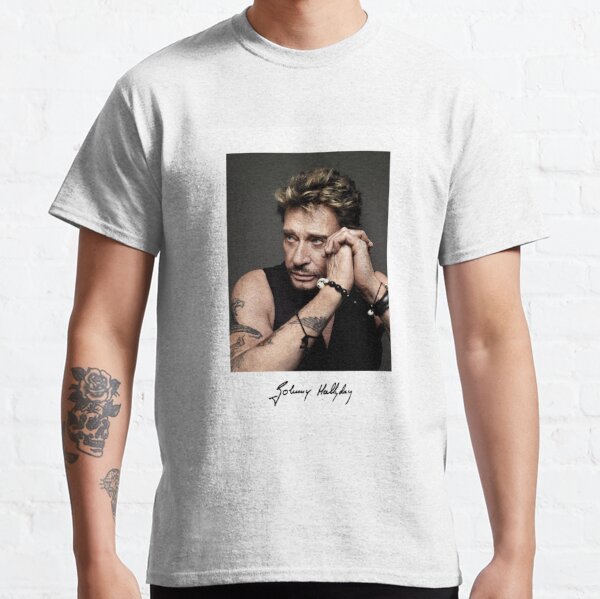 Johnny Hallyday - Portrait couleur T-shirt classique
