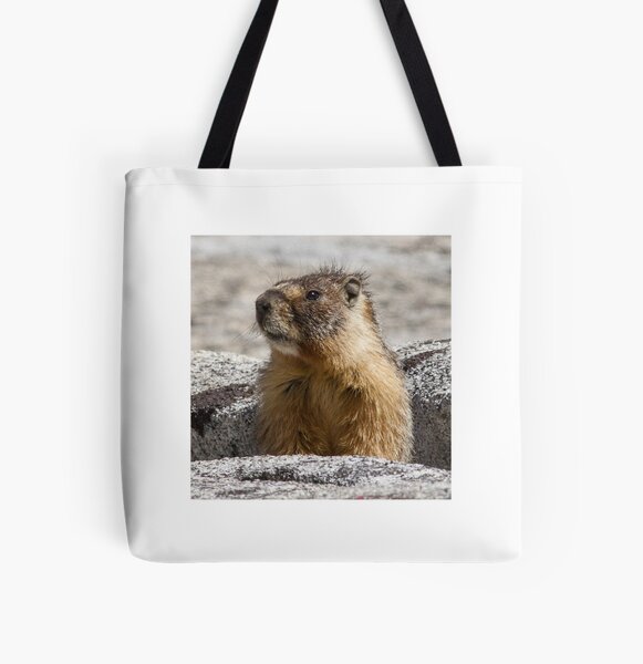 A marmot appears All Over Print Tote Bag