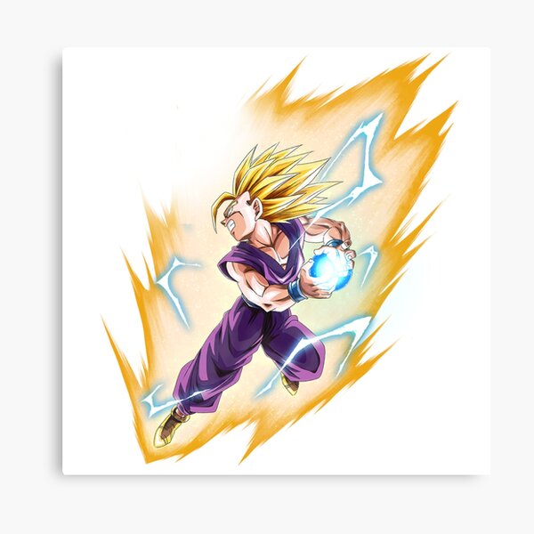 Teen Gohan Super Super Sayan 2 (Super Sayajin 2) portrait - Fanart by me. I  made it in 2021, to compare with a fanart of the same in 2018. : r/dbz