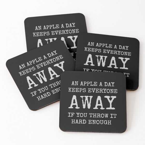 Item preview, An apple a day keeps everyone away if you throw it hard enough designed and sold by hudaartlife.