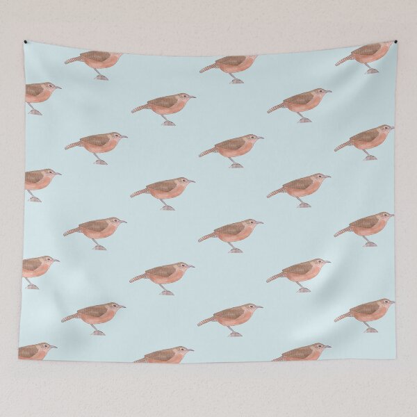 Item preview, House Wren bird species watercolor bird art designed and sold by TheWaterBirds.