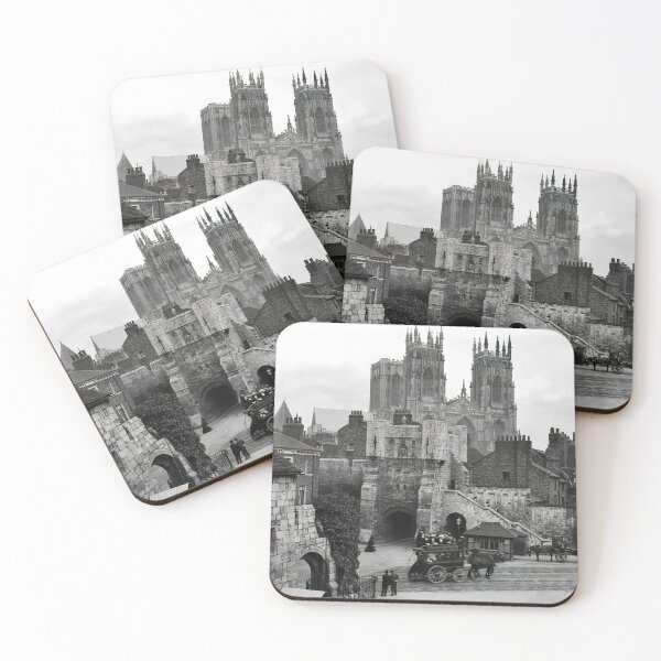Item preview, York Exhibition Square Early 1900s Horse-drawn Omnibus Horsebus York Minster Remastered Photo designed and sold by Maljonic.
