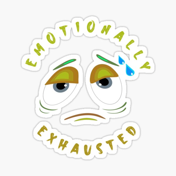 Emotionally exhausted care bear Sticker for Sale by AVDArts