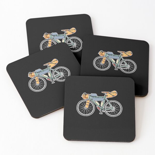 Item preview, Bikepacking Bike / Gravel Bicycle for dark backgrounds designed and sold by PedalAndChain.