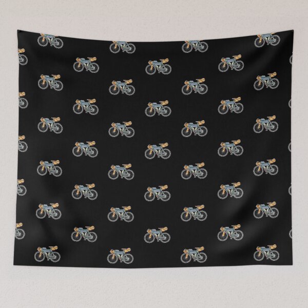 Item preview, Bikepacking Bike / Gravel Bicycle for dark backgrounds designed and sold by PedalAndChain.
