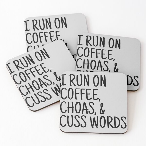 Item preview, I run on coffee, chaos, & cuss words designed and sold by hudaartlife.