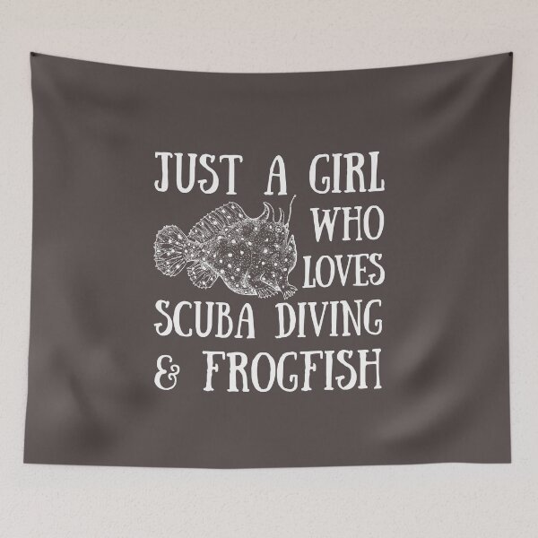 Item preview, Just A Girl Who Loves Scuba Diving & Frogfish designed and sold by StudioAquaLumos.