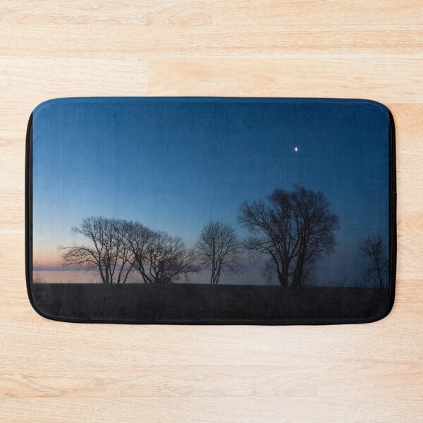 Item preview, Blue Hour Moon - Bare Trees Silhouettes on the Lake Shore designed and sold by Georgia Mizuleva.