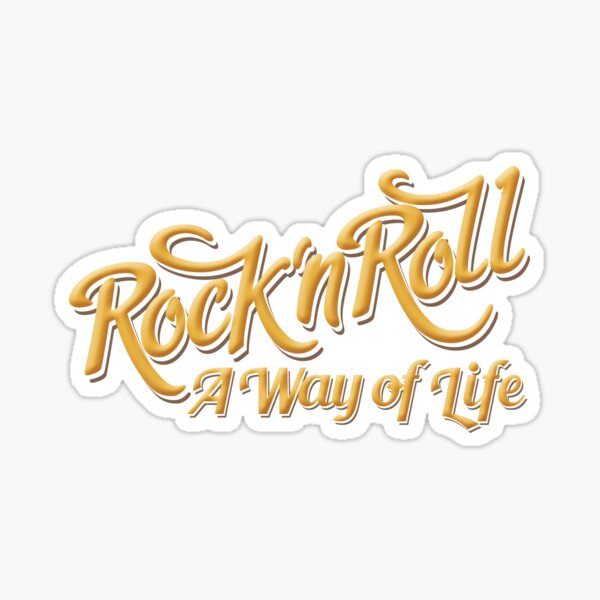 Rock & Roll WOL Pegatina