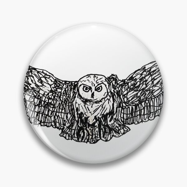 Item preview, Owl in Flight Pen Sketch designed and sold by warrenbisch.