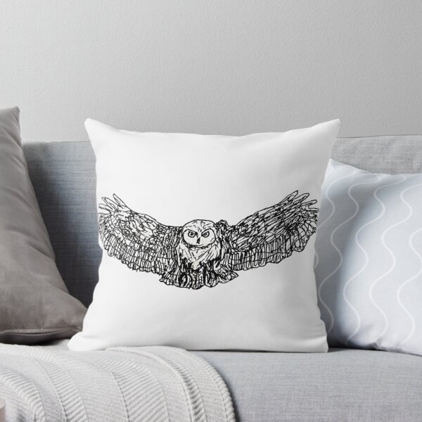 Item preview, Owl in Flight Pen Sketch designed and sold by warrenbisch.